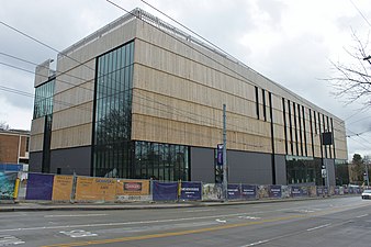 The newest Burke building, seen under construction in 2018