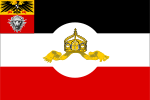 Voorgestelde vlag van Duits-Oos-Afrika (nooit gebruik), 1914.