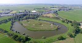 Fort Waver-Amstel vanuit de lucht gezien; 2015.