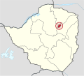 English: Location of en:Harare in Zimbabwe