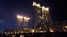 Work Lights on Interstate Bridge