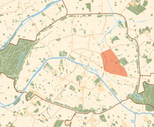 Karte der Pariser Arrondissements