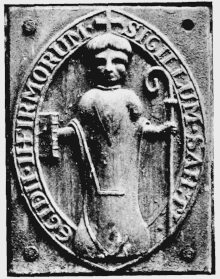 The seal of the Monastery and Hospital of St Giles.