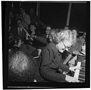 (Portrait of Baby Dodds and Bunty Pendelton, Riverboat on the Hudson, N.Y., ca. July 1947) (LOC) (5436424522).jpg