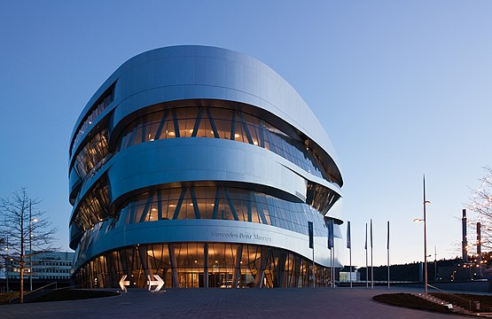 Mercedes-Benz Museum in Stuttgart, Germany.