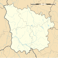 Mapa konturowa Nord, w centrum znajduje się punkt z opisem „Saxi-Bourdon”