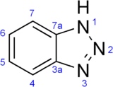 Skeletal formula of benzotriazole