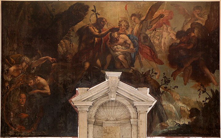 Battesimo di Cristo con il donatore Giovanni Ferrazzi, vescovo di Torcello, 1724-26, Burano, Duomo di San Martino