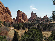 A view of Cathedral Valley showing some of its unusual hogback formations