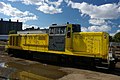 JR Hokkaido DE15 2516 in a yellow livery used as the works shunter at Naebo Works in October 2007