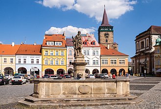 Wallensteinske naměsto je srjedźišćo města