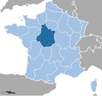 Ligging van Centre-Val de Loire