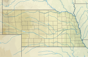 Map showing the location of Ashfall Fossil Beds State Historical Park