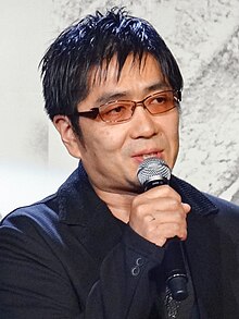 Keishi Ōtomo in 2014 giving a speech on the red carpet