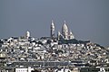 A Montmartre a Sacré Cœur-bazilikával az Eiffel-toronyból fényképezve