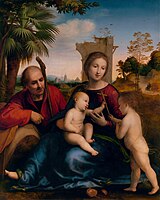 Fra Bartolommeo, The Rest on the Flight Into Egypt with St. John the Baptist, 1509