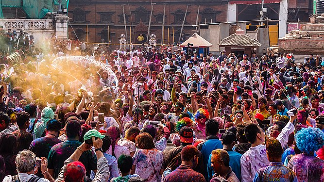 Holi in Basantapur Durbar Square