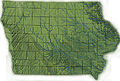 Image 11Topography of Iowa, with counties and major streams (from Iowa)