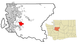 Location of Hobart, Washington