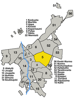 Kaupungin kartta, jossa Kapernaumi korostettuna.