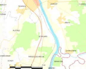 Poziția localității Le Villars