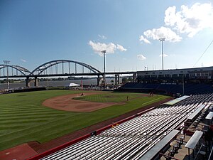 Innenansicht des Modern Woodmen Park (Juli 2016)