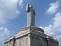 Image 12The Buddha Statue of Hyderabad at Hussain Sagar lake was constructed in the 1980s. (from History of Hyderabad)