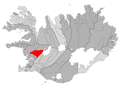 Lage der ehemaligen Gemeinde Borgarfjarðarsveit