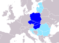 Central Europe according to Peter J. Katzenstein (1997):   The Visegrád Group countries are referred to as Central Europe in the book.[86]   Countries for which there is no precise, uncontestable way to decide whether they are parts of Central Europe or not[87]