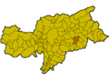 Collocatio finium Municipii in Provincia Libera Bauzanensi.