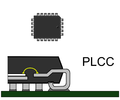 PLCC 拡大断面図　四方に端子が出る