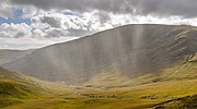 Thumbnail for File:Rain over Beinn Eich, Luss Hills, Scotland.jpg