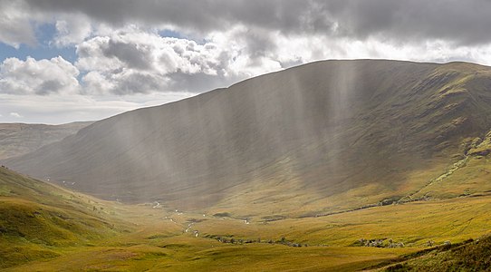 Rain over Beinn Eich, Luss Hills, Scotland