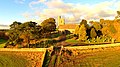 View of site of St Patrick's Church including part of the graveyard & main entrance to the churchyard.