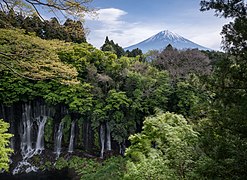 Mit Fuji-san im Hintergrund