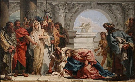 Giandomenico Tiepolo Le Christ et la femme adultère