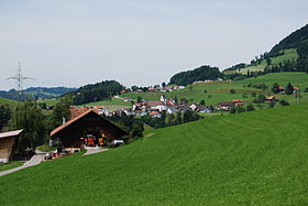 Blick auf Goldingen von Haspel aus