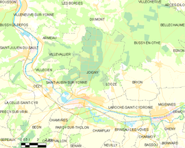 Mapa obce Joigny