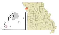 Location of Rushville, Missouri