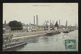 Usines le long du quai de Suresnes.