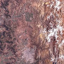 Landsat image of the Aconcagua area.