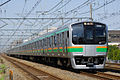 E217 series in Tokaido Line Shōnan livery, April 2007