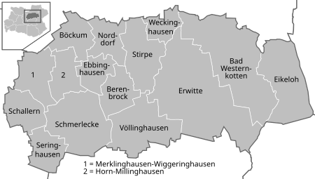 エルヴィッテの市区図