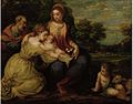 Holy Family with St Catharine and Young John the Baptist Andrea Schiavone (1552) Kunsthistorisches Museum