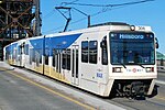 MAX train crossing Steel Bridge in 2009 – street view of SD660 LRVs