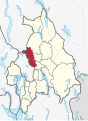 English: Location of en:Nittedal in Akershus County in Norway