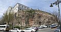 The surviving lower walls of the Sphendone, the curved grandstand[14][15] of the Hippodrome