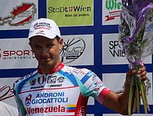 Österreich-Rundfahrt 2013 Wien Siegerehrung Omar Bertazzo 02.jpg