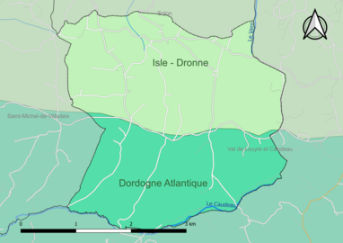 Carte en couleur présentant le(s) SAGE couvrant le territoire communal