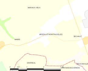 Poziția localității Ardeuil-et-Montfauxelles